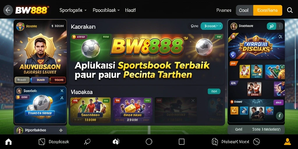 Tampilan keren dari aplikasi BW888 dengan opsi taruhan yang beragam.