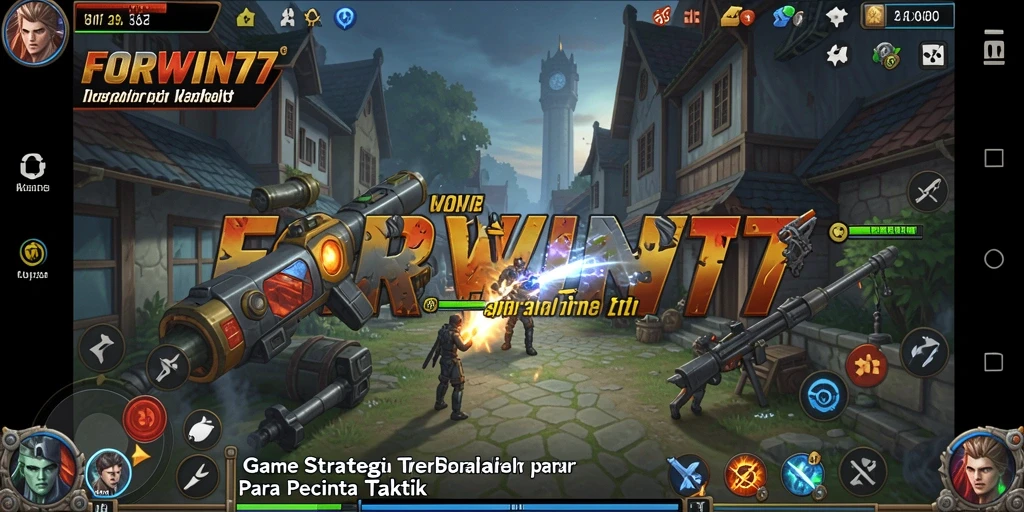 Tangkapan layar dari gameplay FORWIN77 menampilkan aksi strategi yang mendebarkan.