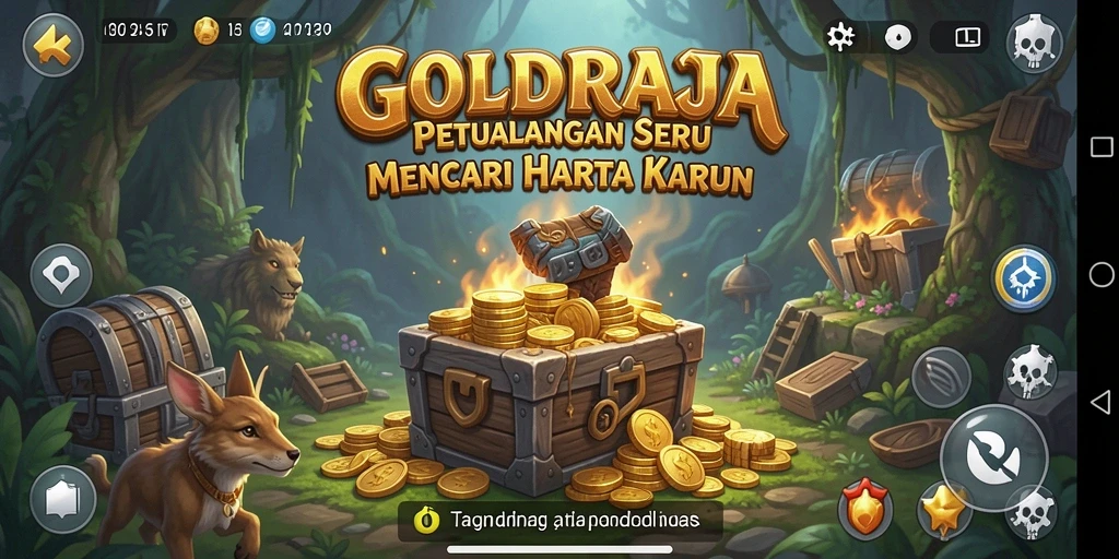 Tangkapan layar menampilkan gameplay menegangkan dari GOLDRAJA.