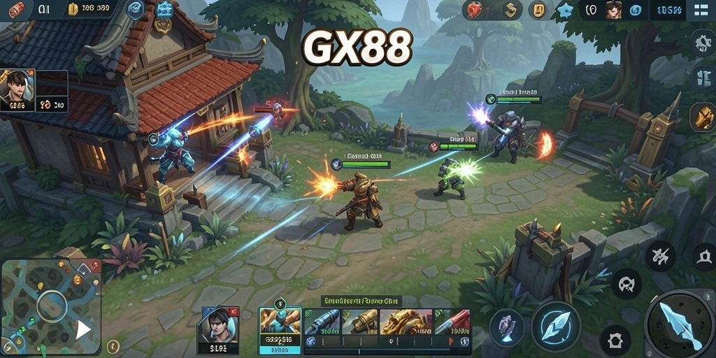 Tampilan menarik dari gameplay GX88 dalam strategi pertempuran.