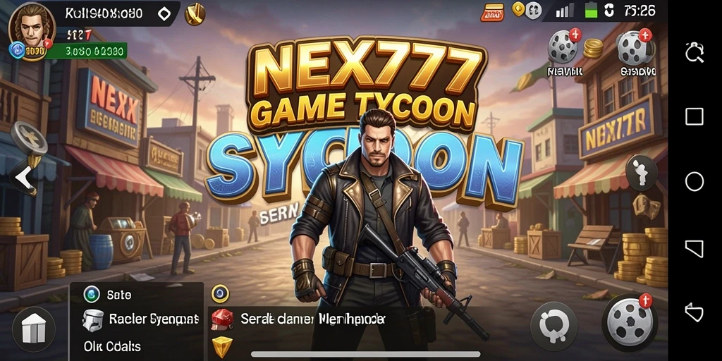 Screenshot gameplay NEX777 menampilkan aksi manajemen bisnis yang seru.
