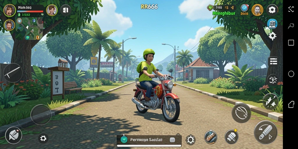 Screenshot menampilkan gameplay santai dan menghibur dari RR666.