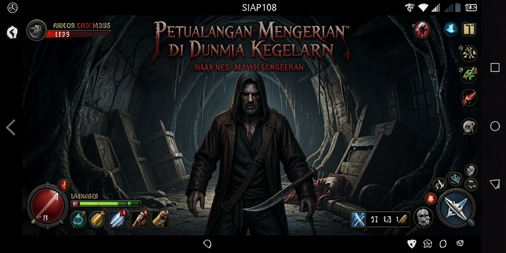 Screenshot utama SIAP108 menampilkan gameplay seram dan mengerikan.