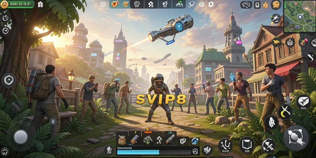Tampilan gameplay menarik dari SVIP8 dengan dunia virtual yang kaya.