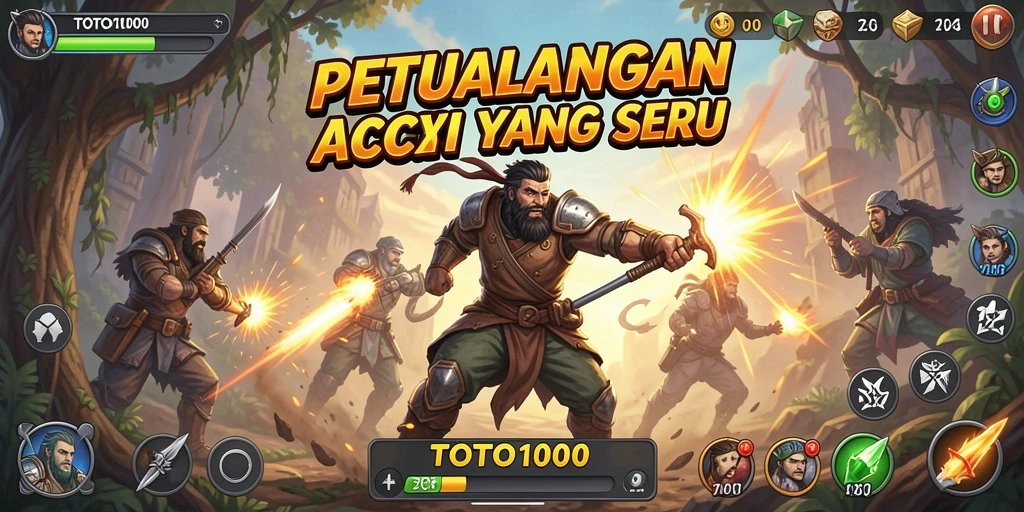 Tampilan gameplay TOTO1000 yang mendebarkan dan penuh aksi.