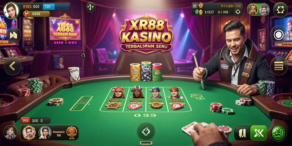 Screenshot menunjukkan gameplay mendebarkan di XR88 dengan berbagai jenis permainan Kasino.